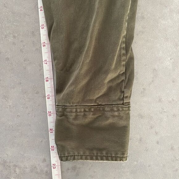 Current/Elliott women’s button up top / light jacket olive green‎ raw edge 2/M - Picture 14 of 15